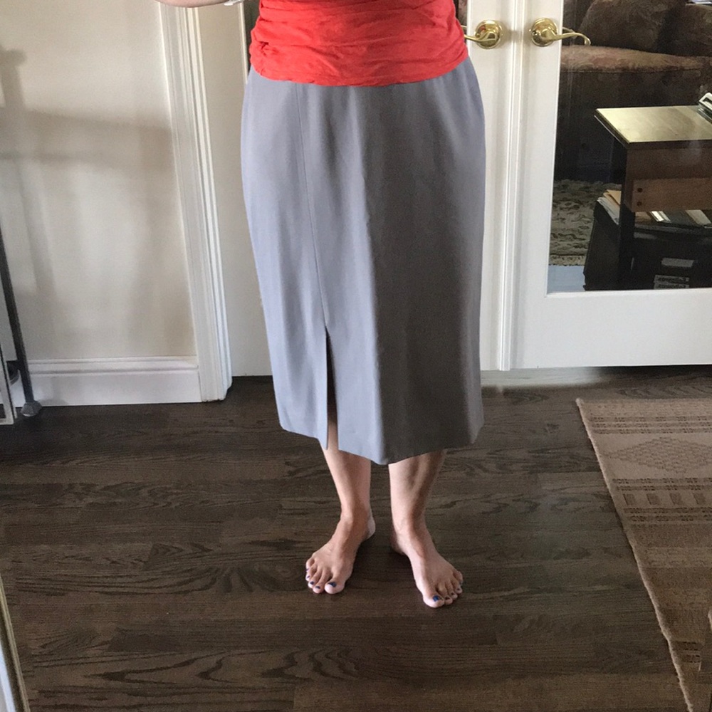 Paul Stanley vintage EUC 100% wool taupe skirt, si…